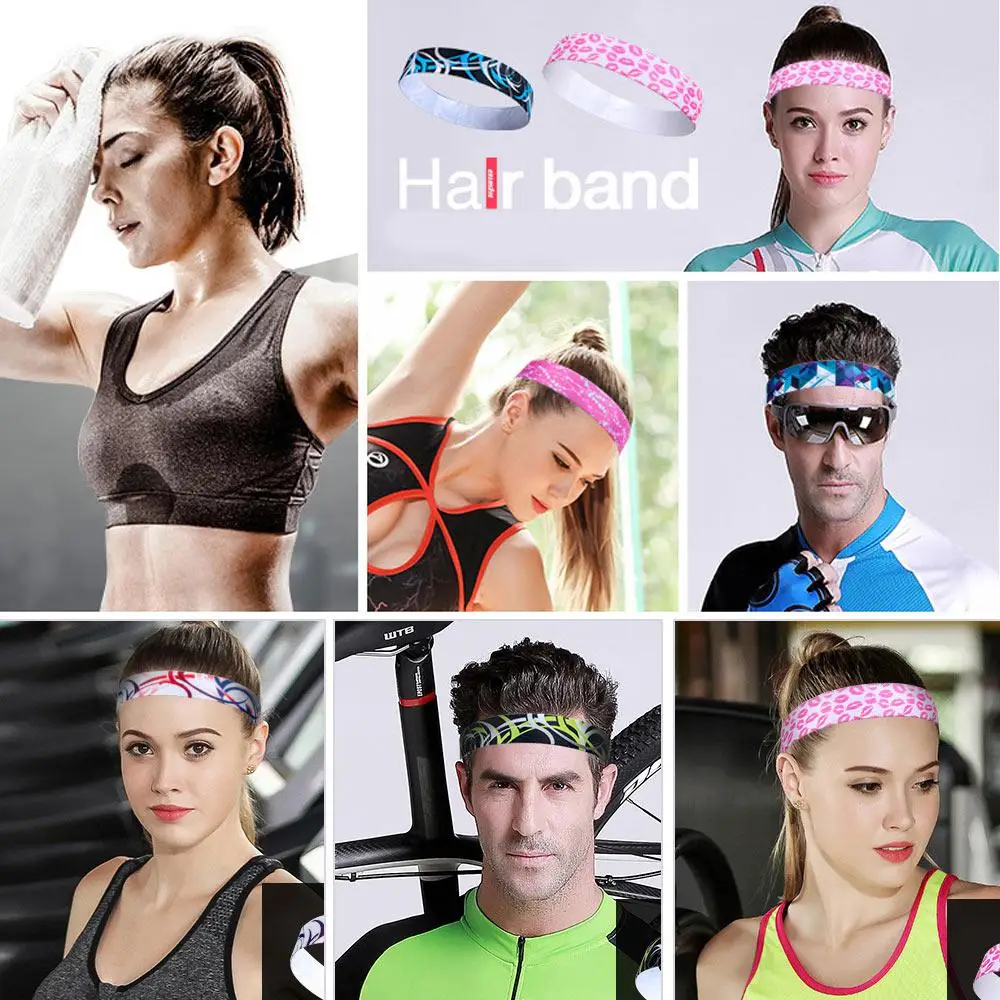 Нескользящие Sweatbands оголовье сцепление теннис для Йога для легкой атлетики и баскетбола бег спортивные высокие эластичные пот головы