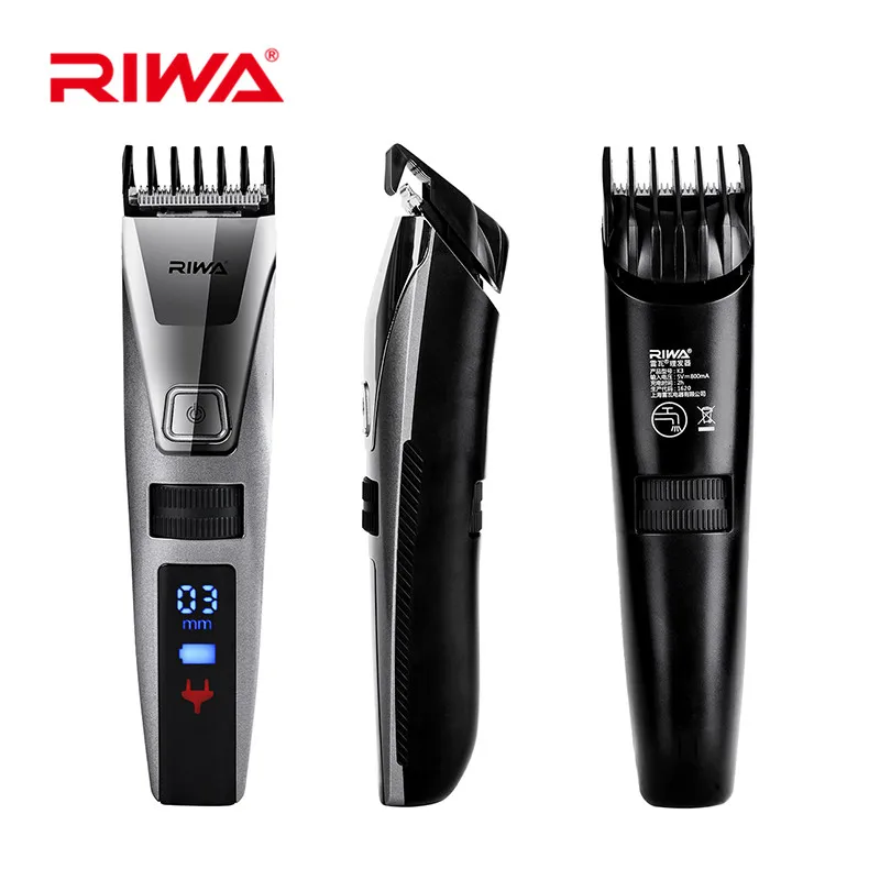RIWA K3 Водонепроницаемый Беспроводная Машинка для стрижки волос ЖК-дисплей Дисплей Для мужчин триммер волос Перезаряжаемые стрижка машина Biuld в дизайн гребень