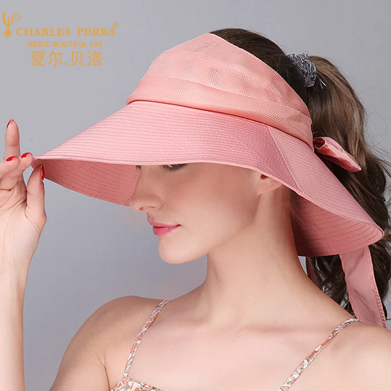 

Fashion Large Outdoor Summer Hats Empty Top UV Sunscreen Sun Hat Beach Folding Hats Five Colors Available Cycling Sun Hats