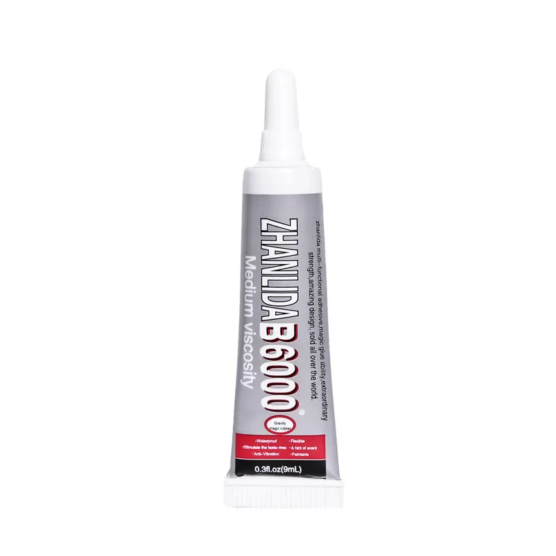 

5Pcs 9ML Liquid Epoxy B6000 Glue B-6000 Touch Screen Adhesive School Fabric Leather Plastic Metal Rubber Jewelry Paper Ceramics