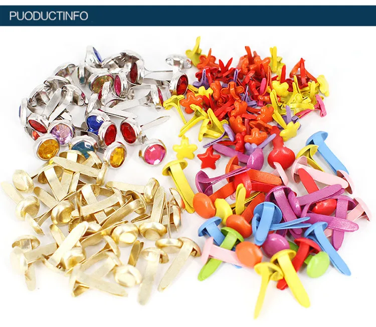 XUNZHE 100 шт 1,7*0,8 см мини-брады разных цветов круглые пастельные брады для конфетти Ручной Работы штамповки и DIY магазинов