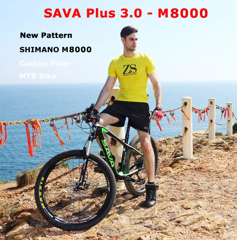 Cheap SAVA Mtb Mountain Bike mtb Carbon carbon fibre Mountain bike 27.5 inch mountain bike mtb bicycle with SHIMANO DEORE XT M8000 0