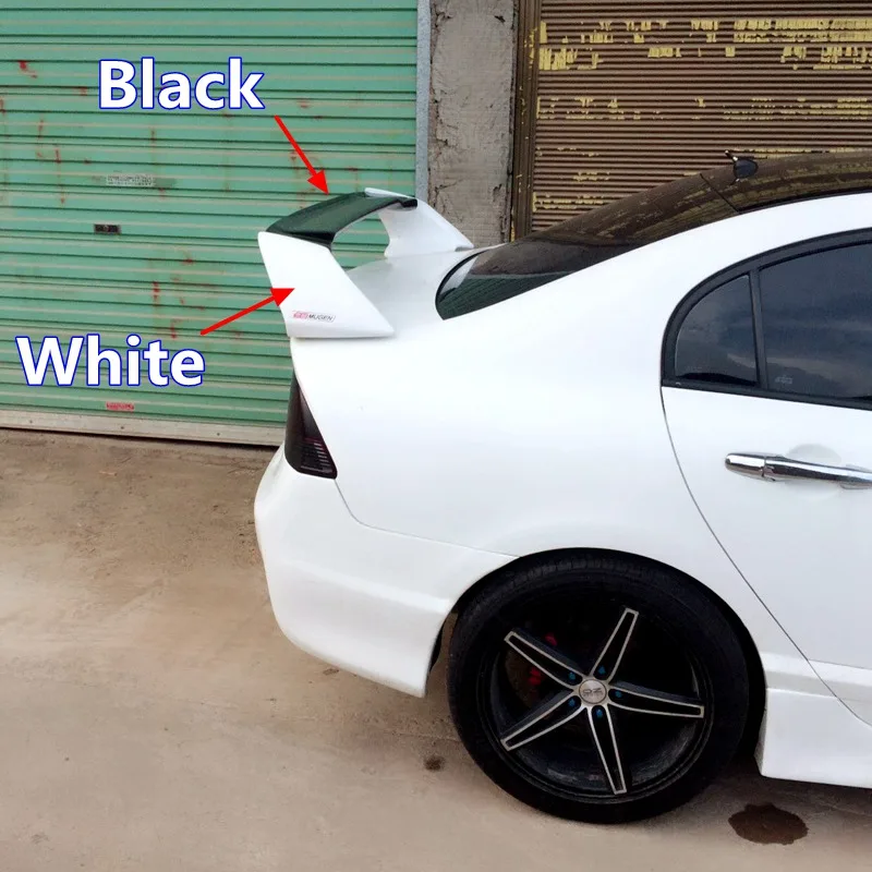 Для Honda Civic 2006- спойлер высокое качество абс материал заднее крыло грунтовка цвет задний спойлер для Honda Civic спойлер FD2 - Цвет: Белый