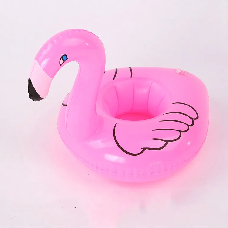 Cute Inflatable Flamingo Drink Can Cell Phone Holder Floating Swimming Stand Pool Bathing Beach Event Party Kids Toy Bath Toy - Цвет: Светло-серый