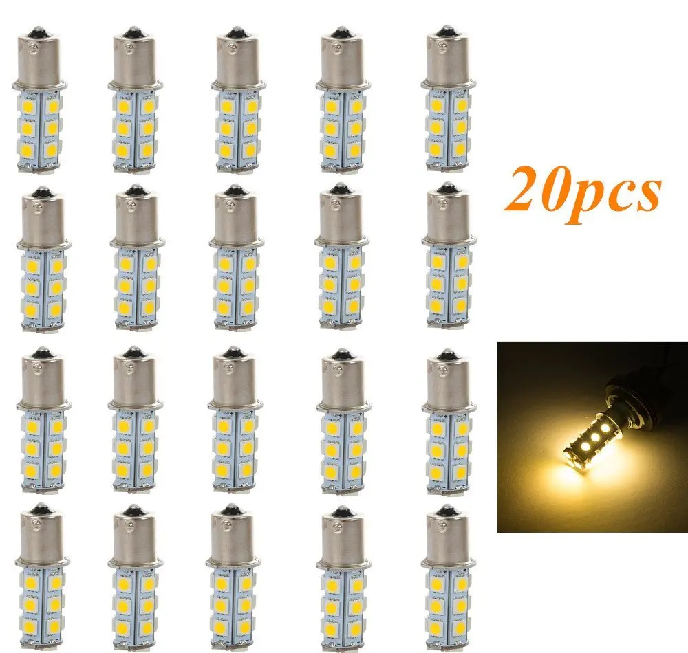 20 X 1156 7506 1003 1141 LED 18 SMD LED Bulbs Interior RV Warm White1141 led1141 led bulb