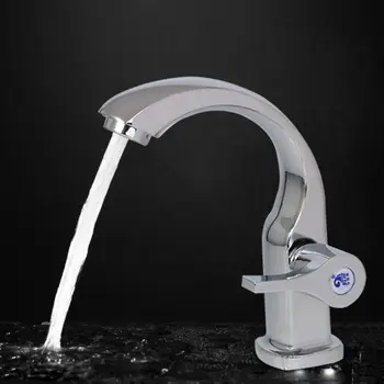 

Kitchen 1/2" Connect Basin Faucet Deck Mounted Single Cold Water Tap Chrome Plated