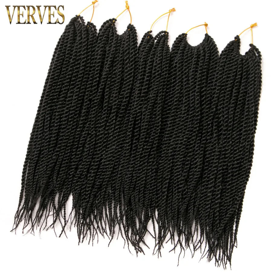 

6 pack 12 inch 30 Strands/pack Crotchet Braids synthetic black Braiding Hair Extensions Senegalese Twist hair 45g/pack