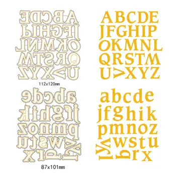 

Hemere Cutting Dies A-Z Uppercase Alphabet Scrapbook Metal Die Lowercase Letter Scrapbooking Cut Dies DIY Decor Stencil Craft