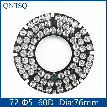 

850nm 72LED 5mm Infrared IR Led Board For Camera 60 Degree Bulb.CY-7672F5