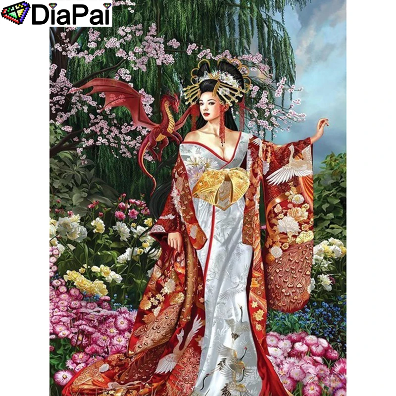 

DIAPAI 5D DIY Diamond Embroidery Full Display "Beauty bird flower" Diamond Painting Square/Round Rhinestones Decor Art A26591