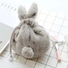 Милый кролик плюшевые кошельки для детей мягкая косметичка Сумка для хранения для женщин девочек Kawaii Плюшевые сумки игрушки для детей