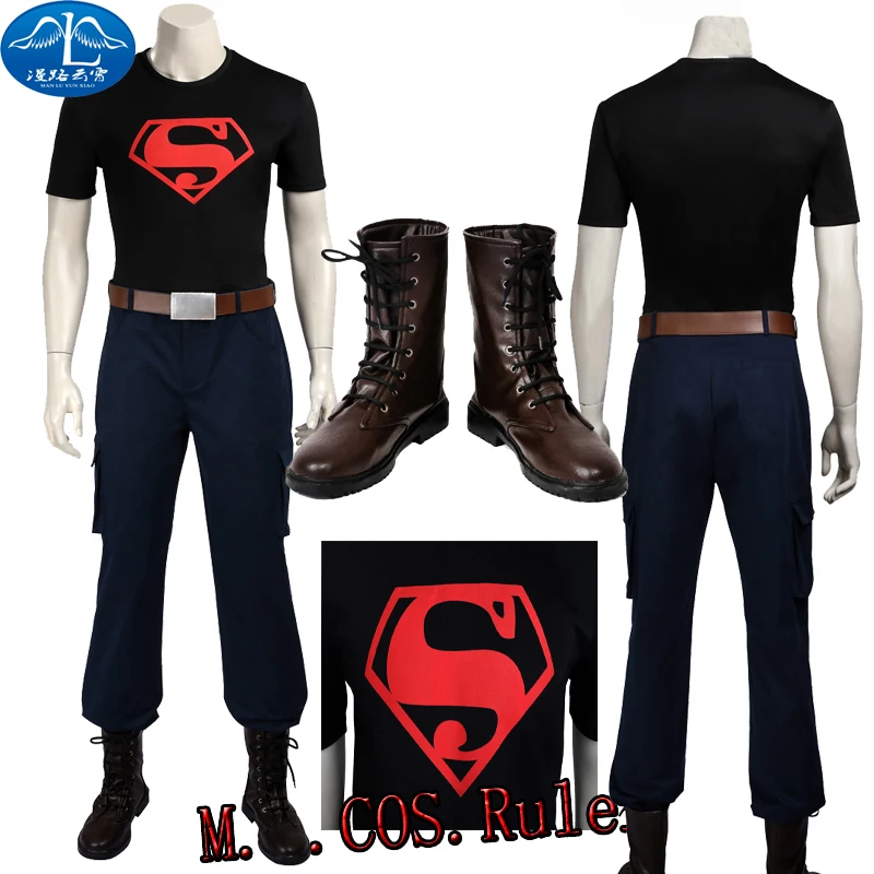Newest Young Justice Superboy Cosplay Costume Superman Custom Size Full