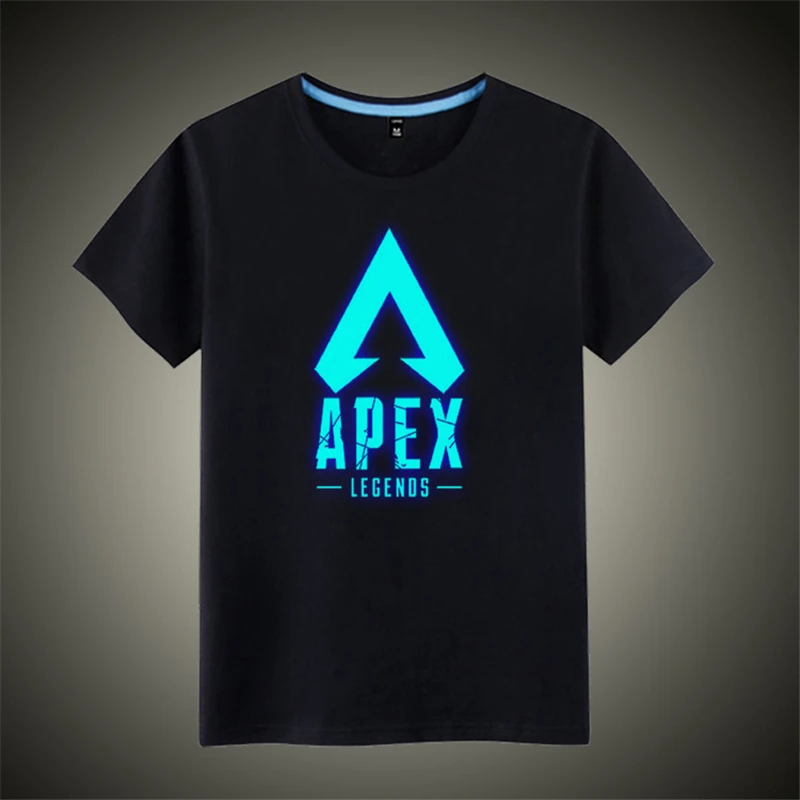 

Mask as Gift Luminous APEX legends T shirt O neck men women hip hop Rapper DJ dancer cotton tops tees shirt