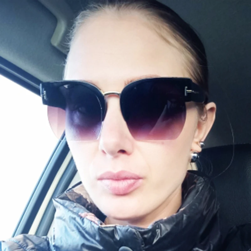 MLLSE Полуободковые солнцезащитные очки для женщин фирменный дизайн прозрачные