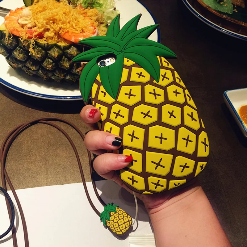 

3D Fruit Pineapple Case For Samsung Galaxy S6 S7 Edge S8 S9 Plus J5 J7 2016 J2 J5 J7 Prime G531 Note8 Soft Silicone Phone Cover