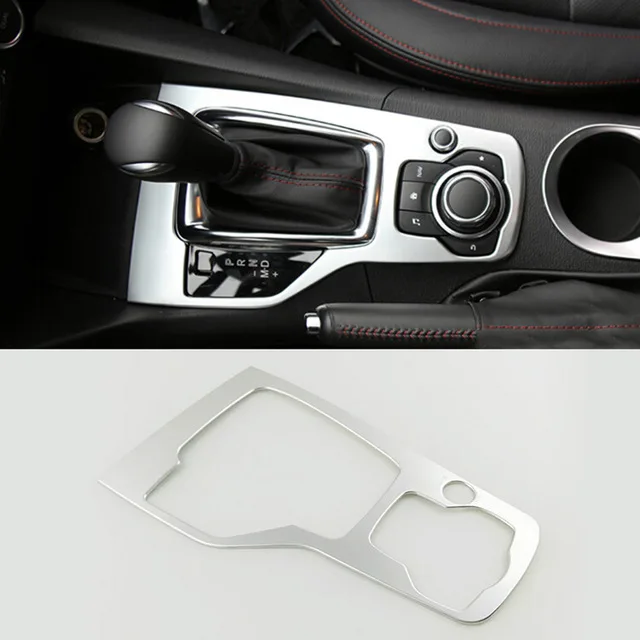 

ABS Matte For Mazda 3 2014 2015 accessories Car gear shift knob frame panel Decoration cover Trim Sticker car styling 1pcs