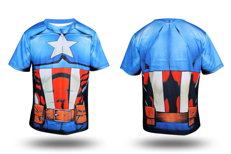 Мужская футболка с короткими рукавами для велоспорта, спорта, велосипеда, велосипедная футболка, одежда с Бэтменом, Суперменом, Тором, Железным человеком, человеком-пауком из мультфильма