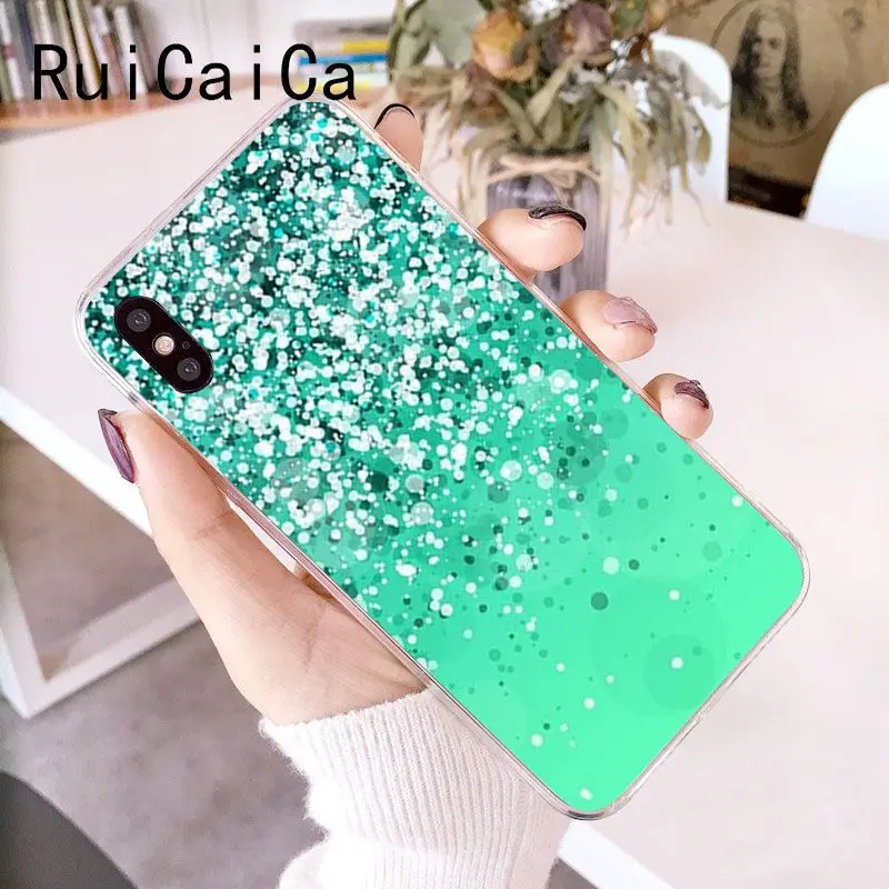 Silver Green stripe Glitter cool