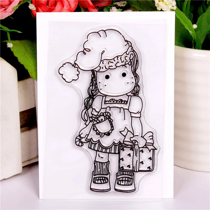 

DLKSDI Cartoon Three girls Transparent Clear Stamp DIY Silicone Seals Scrapbooking / Card Making/Photo Album