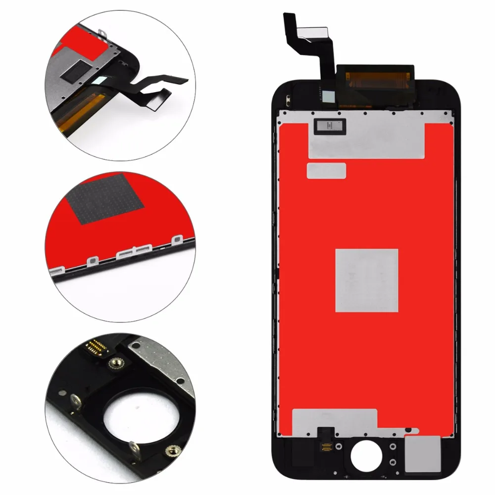 1 шт. экран Pantalla для iPhone 6 ЖК дисплей 6S 7 8 OEM 3D сенсорный AAA в сборе черный белый с