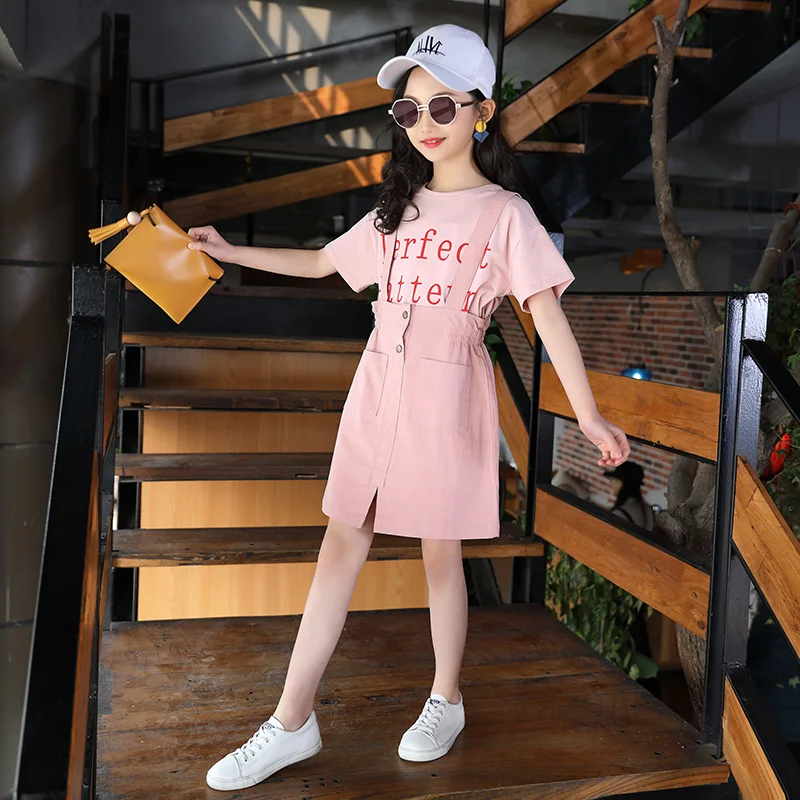 

Girls Skirt Set New Summer Dress Children's Summer Girls Dress Fashion Children's T-shirt + Skirt 2 Piece Set Children Clothes