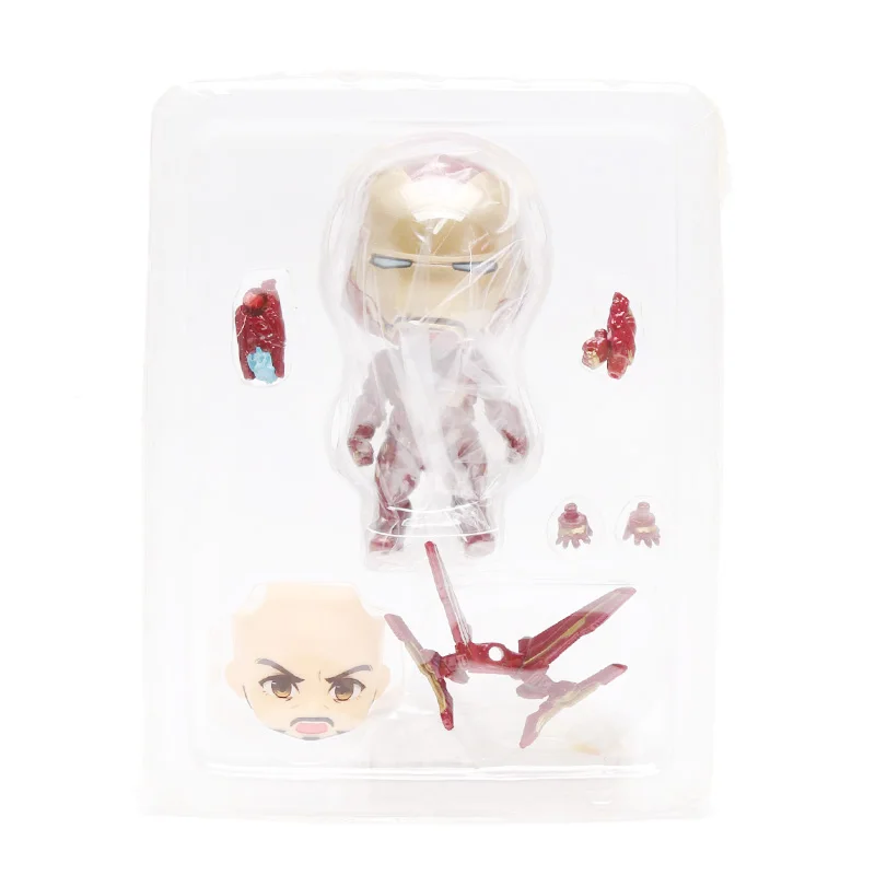 988 ironman no box 10 см игрушки Marvel Nendoroid 1037 Мстители эндшпиль Железный человек паук ПВХ Фигурка Железный Паук супер герой Коллекционная модель - Цвет: 988 ironman no box