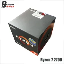 AMD Ryzen 7 2700 R7 2700 3.2 GHz ośmiordzeniowy szesnastogwintowy procesor CPU L3 = 16M 65W YD2700BBM88AF gniazdo AM4 nowe i z wentylatorem