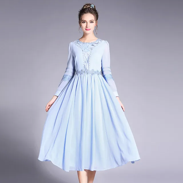 plus size 5XL 2017 Spring dress women dresses women's clothing one piece dress medium long o