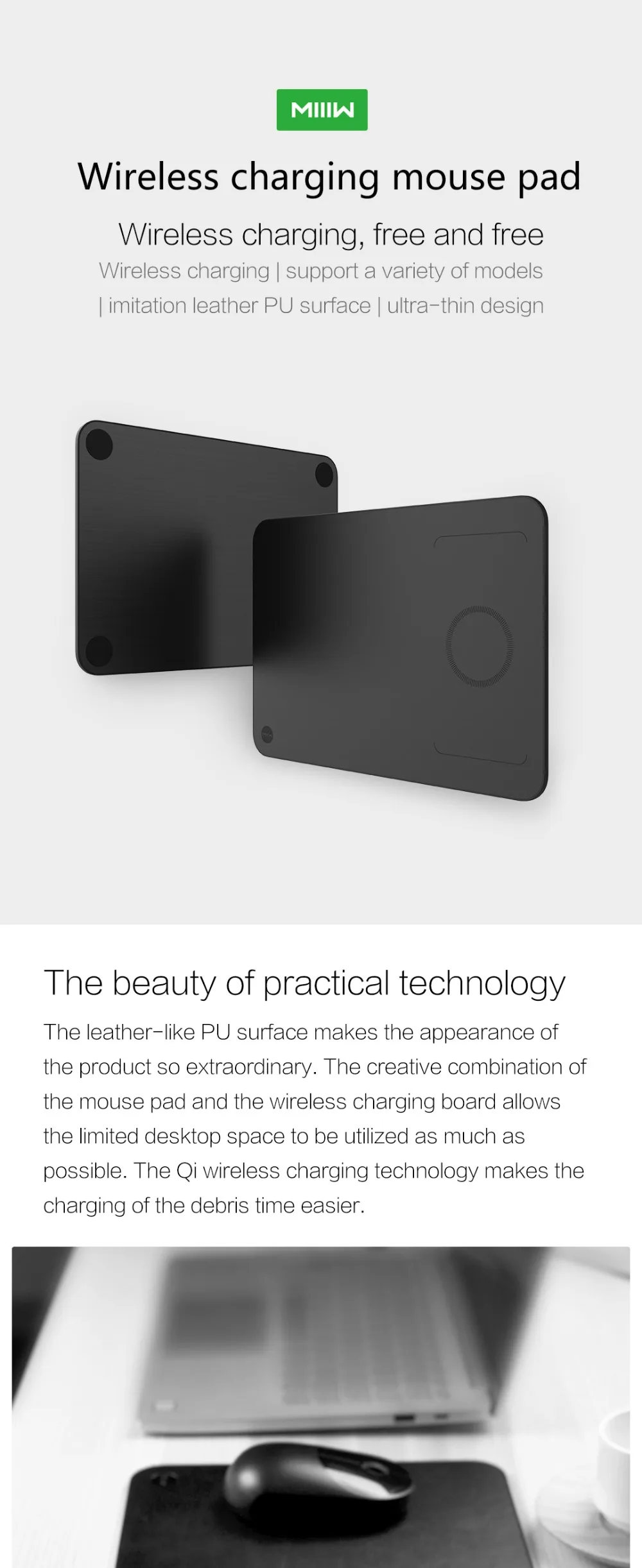 Xiaomi MIIIW Wireless Charging Mouse Pad7