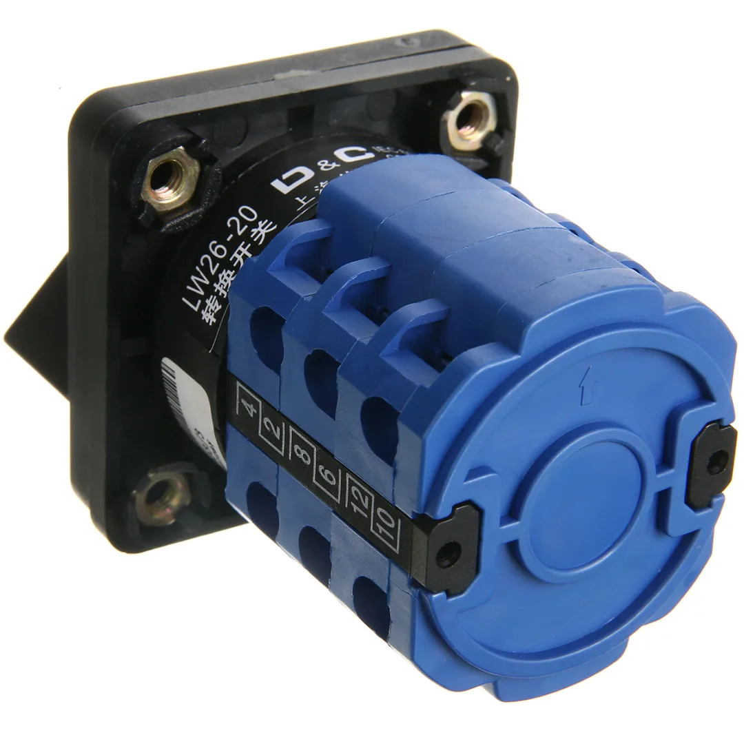1pc Rotary Cam Changeover Switch L-0-R 20A/32A Electric 3 Position Cam Switch Control Panel Mounting