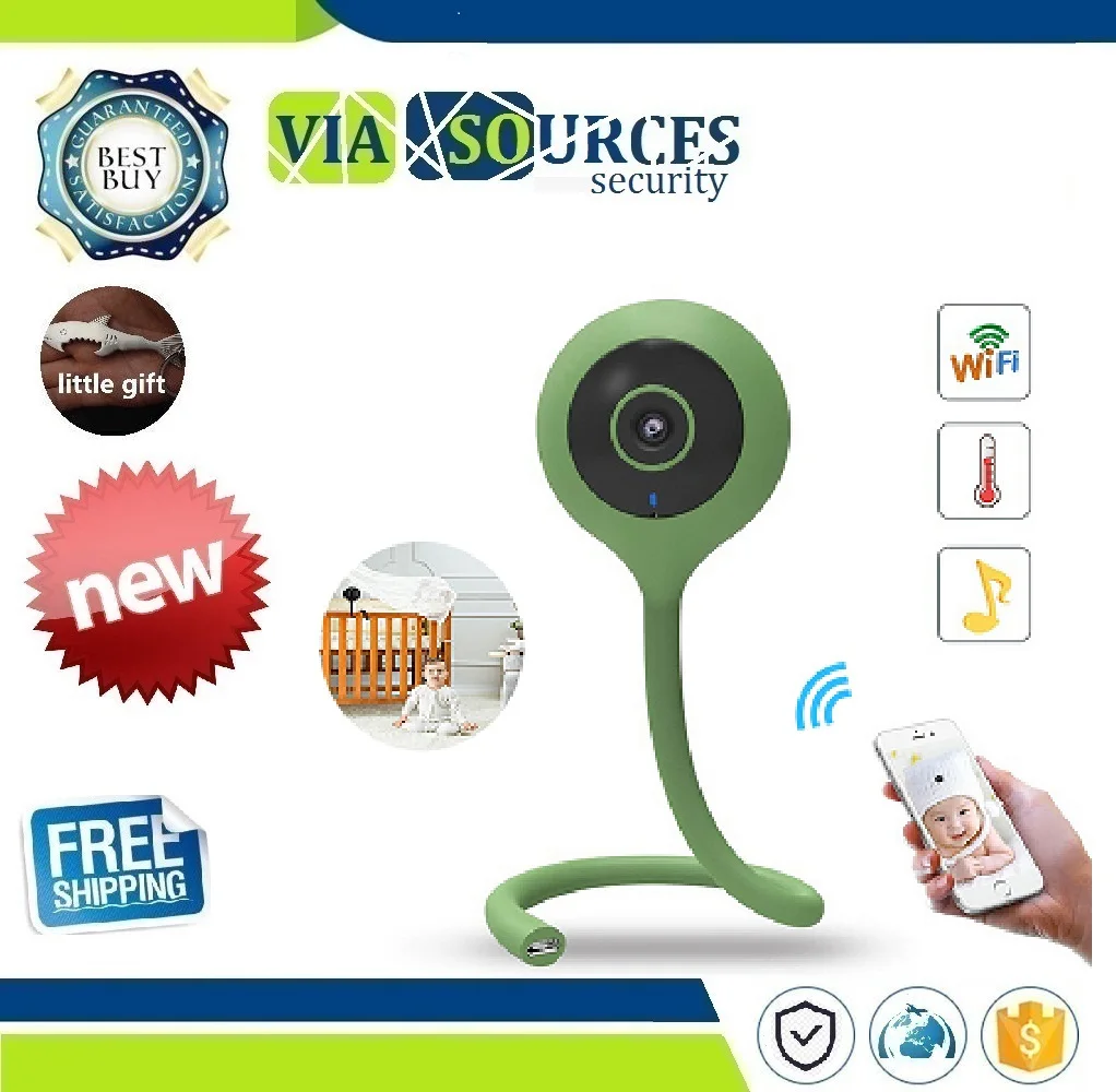 

Wireless Baby Monitors Crying Alarm Wifi Camera 2 Way Audio Night Vision Security Camera Temperature Monitor Lullaby Babysitter