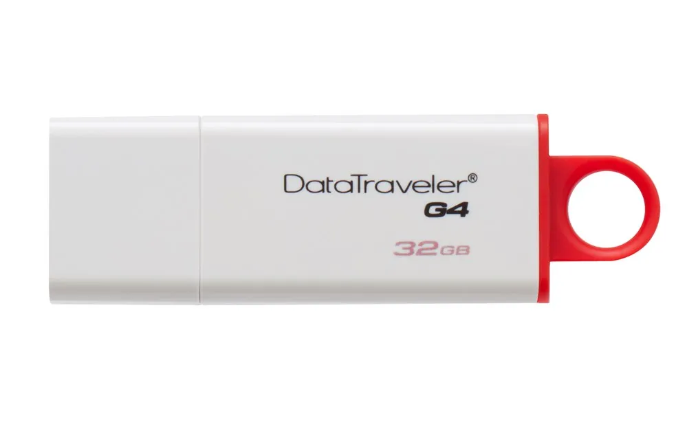 

Kingston DTIG4/32GB Data Traveler G4 USB 3.1 Gen 1 (USB 3.0) Flash Drive 32 GB, Rojo/Blanco