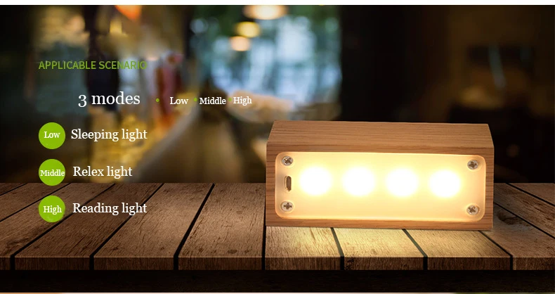 Wood Minimalist night light nursery Desk lamp 11
