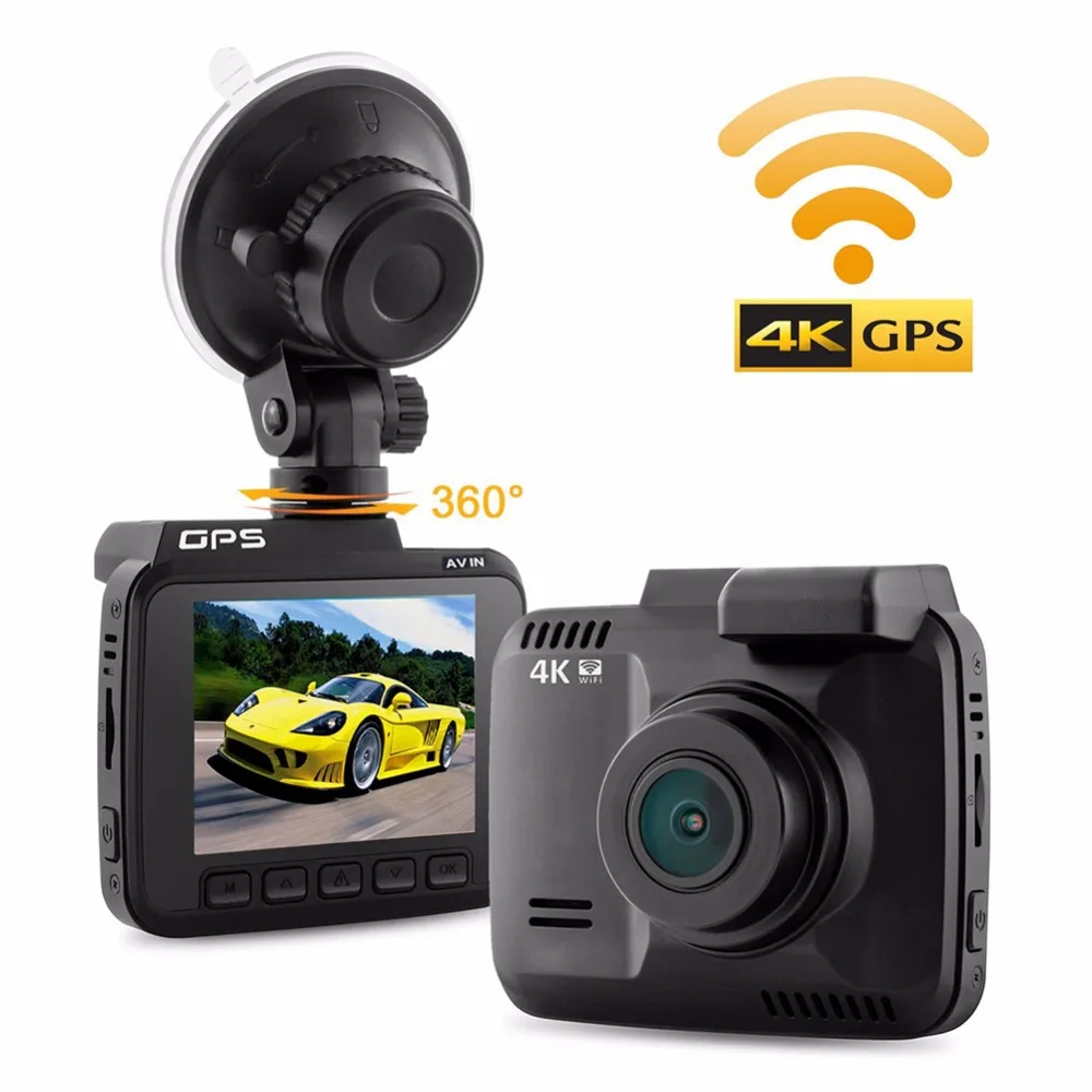 2 4 GS63H GPS Wifi Dash font b Camera b font 4K 1080P FULL HD Car