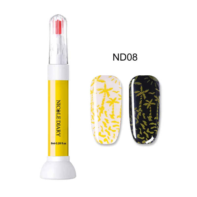 8ml ND08 NICOLE DIARY 9 мл стемпинг ногтей покрытие лак красочный дизайн ногтей пластина печать лак оболочка лак для ногтей - Цвет: 8ml ND08