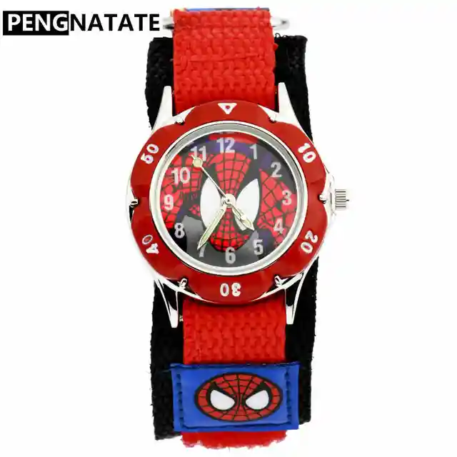 PENGNATATE Kids Watch Cartoon Spiderman Nylon Strap Children Watches Luminous An PENGNATATE Kids Watch Cartoon Spiderman Nylon Strap Children Watches Luminous An