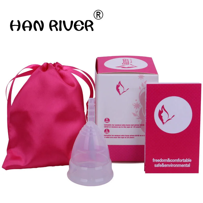 

2 piece in a high grade product silicone menstrual cup flow cup pads leak proof