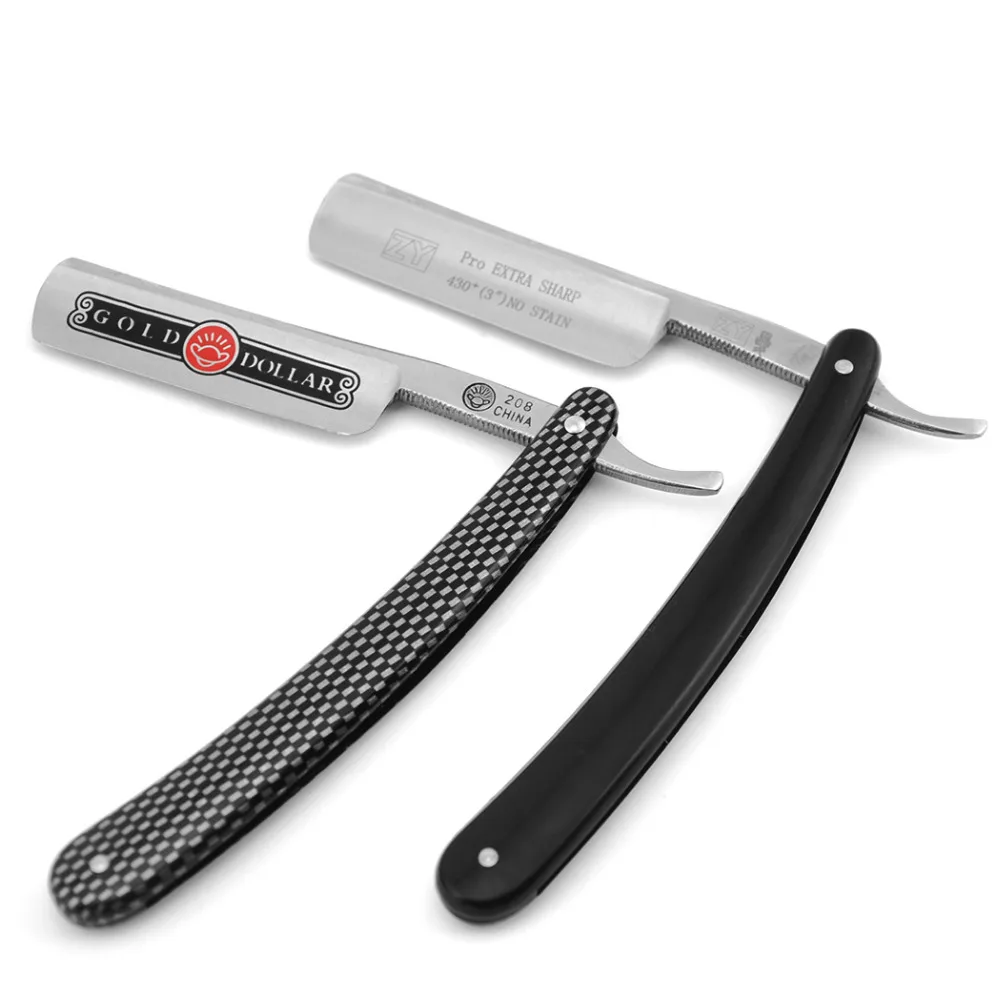 430 Shaving Straight Razor Set Cut Throat Knife Gold Dollar 208 Barber