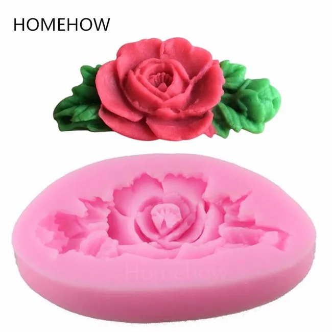 3D silicone mold rose 9 J 9