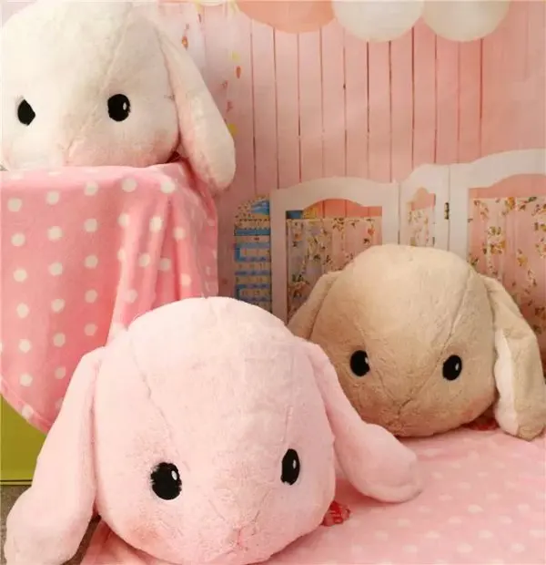 

Candice guo! super cute plush toy big head Amuse Lolita Loppy rabbit long ear bunny stuffed cushion birthday gift 1pc