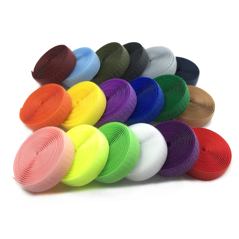 2cm*1M Polyester Nylon Hook and Loop Magic Tape NO Self Adhesive Fastener for Bags Garment DIY Sewing Accessories |