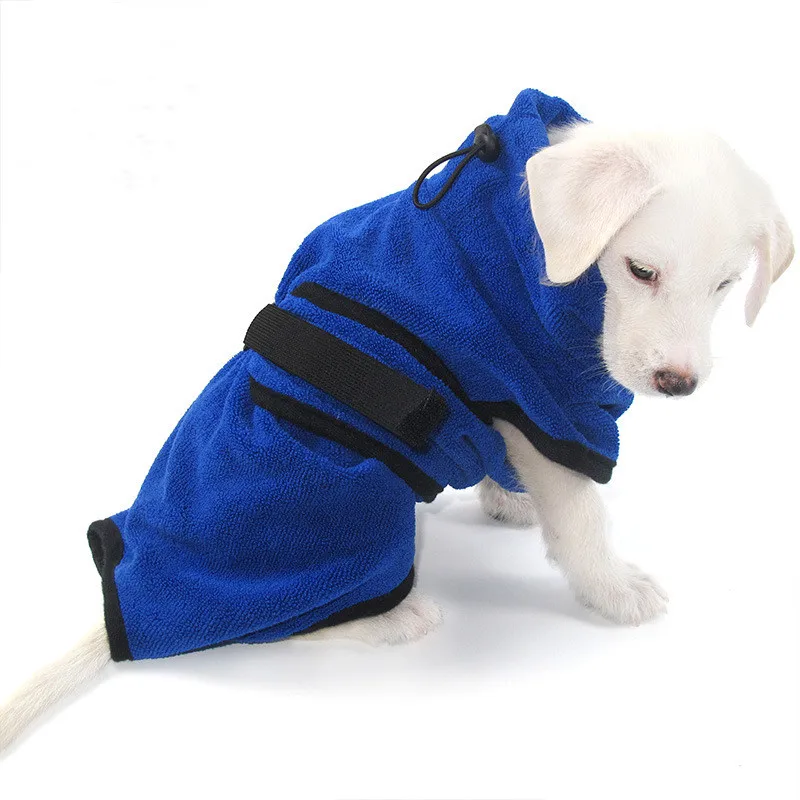 

Warm Dog Bathrobe Super Absorbent Pet Drying Towel Cat Hood Pet Bath Towel Grooming Pet Product XS/S/M/L/XL Drop Shipping
