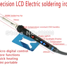 Прецизионная Подсветка ЖК-цифровой Регулируемый бессвинцовый Электрический паяльник ESD Мини паяльная станция 220 в 90 Вт ЕС вилка