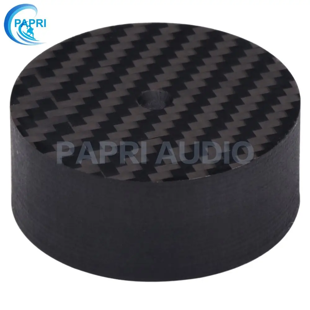 PAPRI 4K Carbon Fiber Speaker Stand Spike Cones Base Feet Pads Isolation HIFI DIY Tube Amps CD Player Audio Chassis