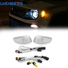 Undoeve Pack of 2 Pcs Lens Amber LED Lights Side Marker Turn Signal Lamps Update Kit