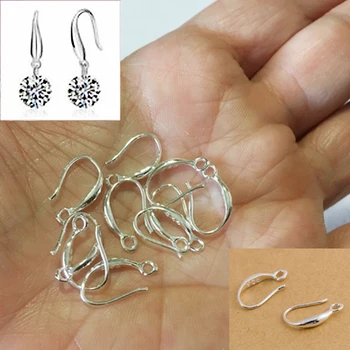 

LNRRABC 10 Pcs/lot 925 sterling silver ear hook anti-allergic ear hook earrings DIY jewelry accessories findings wholesale