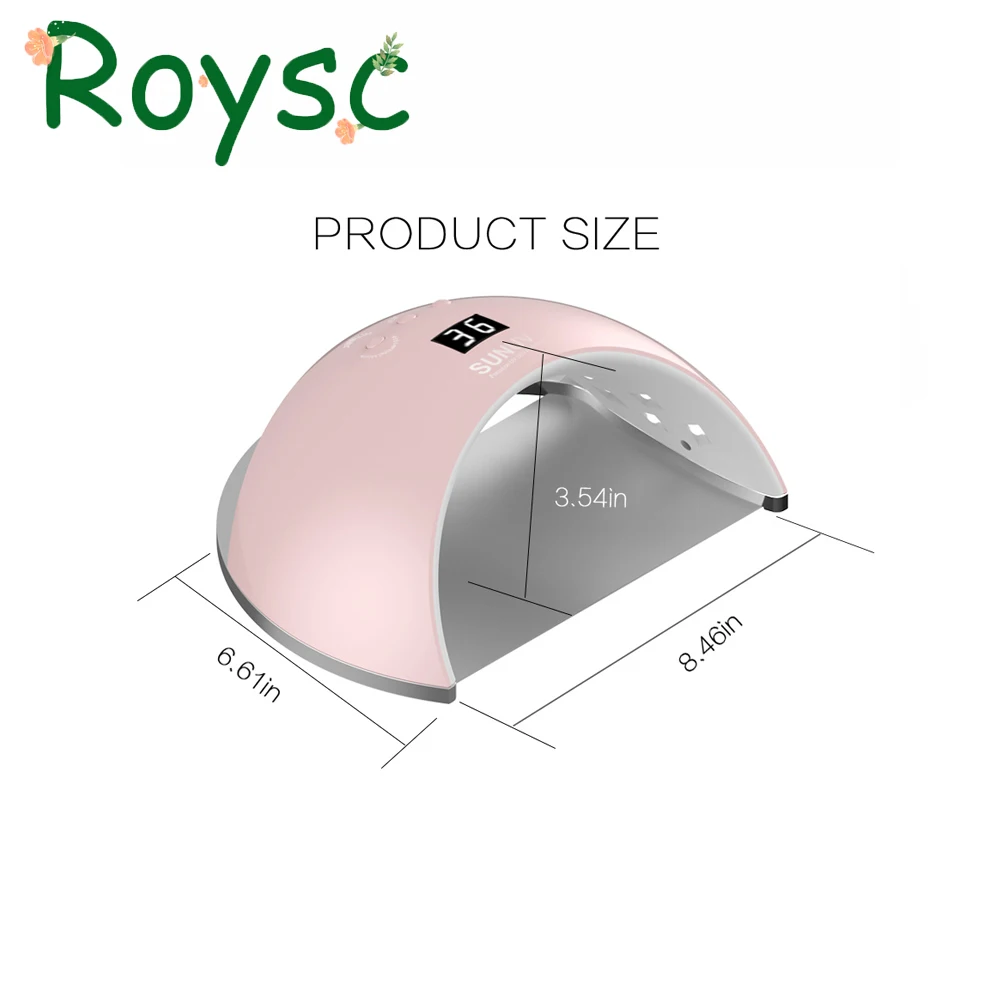 

SUN6 48W Nail Dryer New Style Portable UV Lamp For Drying Unique Low Heat Model Double Power Fast Manicure Colorful Lamp
