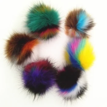 

New Arrive Colorful Cute Faux fur Pompon 12cm Fur Brand Pompom Jewelry Accessories Pendant Bag Chain Curtain Tassel