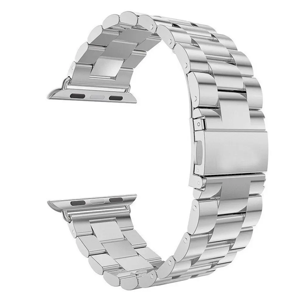 Для Apple Watch, ремешок 42 мм 44 мм цвета: черный, золотистый, Нержавеющая сталь браслетная застежка ремешок адаптер для Apple Watch, версии 3, 4 года наручных часов iWatch, ремешок 38 40 мм