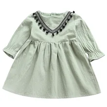 MUQGEW/платье для маленьких девочек; свободная одежда для маленьких детей; платья для девочек с рюшами и кисточками; летнее платье принцессы; одежда;